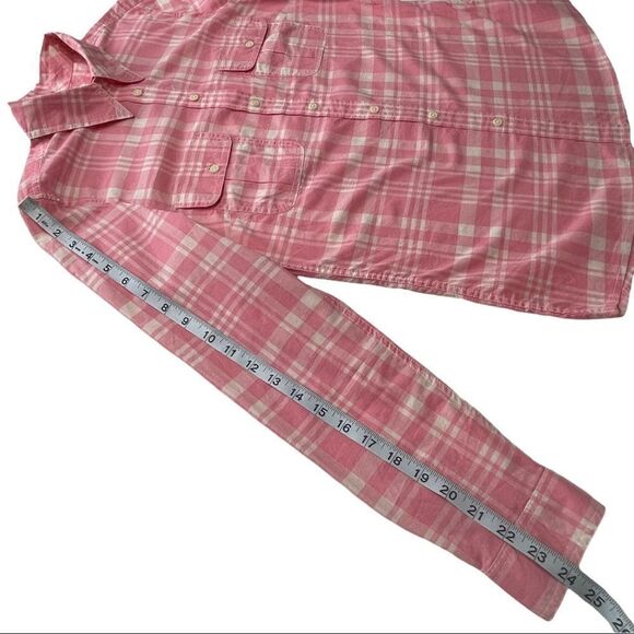 GAP Pink Plaid Button Down Long Sleeve Top Sz S - Picture 11 of 15